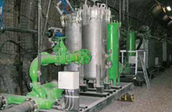 Pump station, media supply, longwall hydraulics