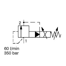 Pilot Operated, Spool Type, Inversely Controlled, SAE-08 Cartridge - PDB08PZ-08