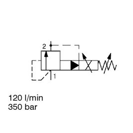 Pilot Operated, Spool Type, Inversely Controlled, SAE-10 Cartridge - PDB10PZ-08/-09