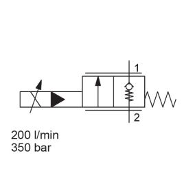 Pilot Operated, Poppet Type, SAE-16 Cartridge - PWS16Z-01