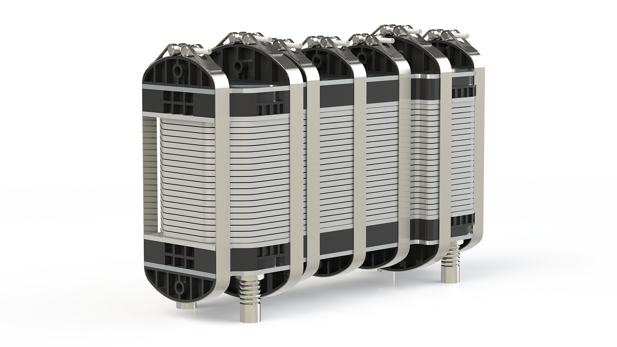 Mounting technology for fuel cell stacks
