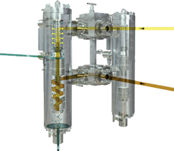 Particle filters and fluid separators for hydrogen